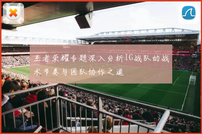 王者荣耀专题深入分析IG战队的战术节奏与团队协作之道